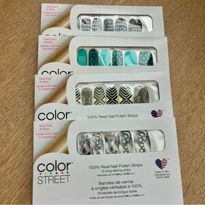 Color Street Black and Silver Nail Strips